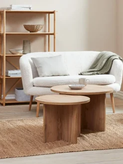 Hjørnebord KALVEHAVE Ø55 egefarve