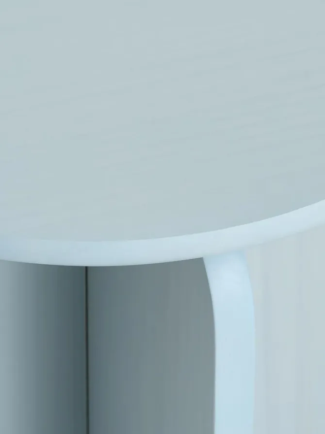 Hjørnebord LYNGE Ø35 lyseblå