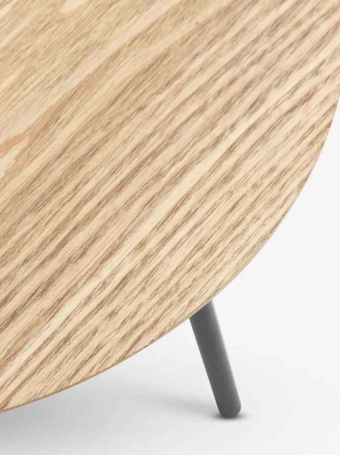 Hjørnebord NYBO Ø40 egefarve/sort