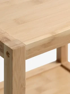 Hjørnebord OSTED 45x45 1 hylde bambus