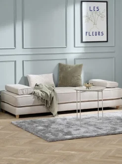 Hjørnebord RANDERUP Ø47 lys sand