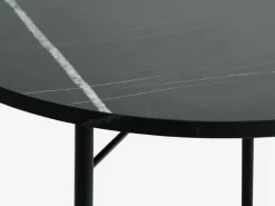 Hjørnebord TURUP Ø40 marmor/sort farve