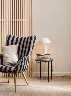 Hjørnebord TURUP Ø40 marmor/sort farve