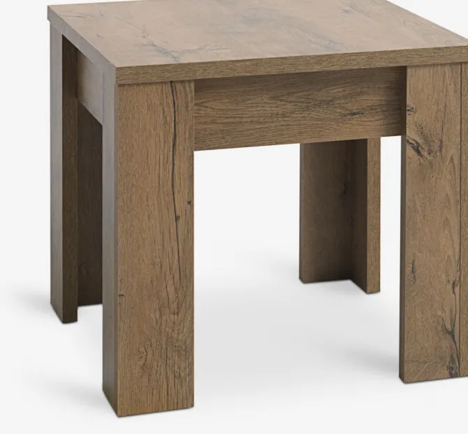 Hjørnebord VEDDE 50x50 vild eg