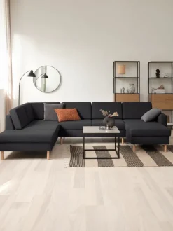 Hjørnesofa SVALBARD venstre mørkegrå