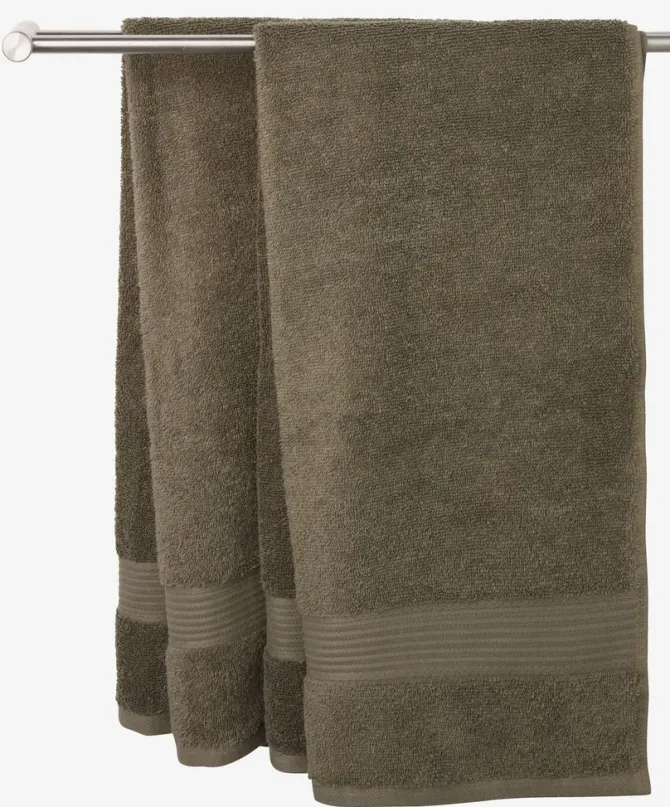 Håndklæde KARLSTAD 50x100 oliven KRONBORG