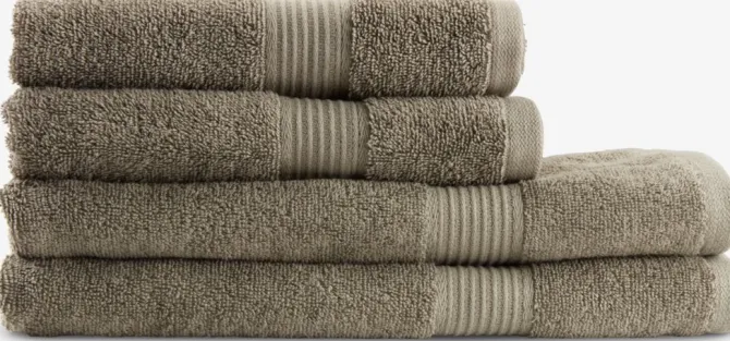 Håndklæde KARLSTAD 50x100 oliven KRONBORG