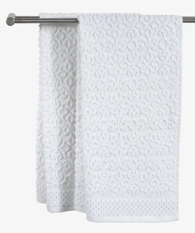 Håndklæde STIDSVIG 50x100 hvid KRONBORG