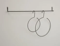 Håndklædestang ILSBO med 2 ringe sort