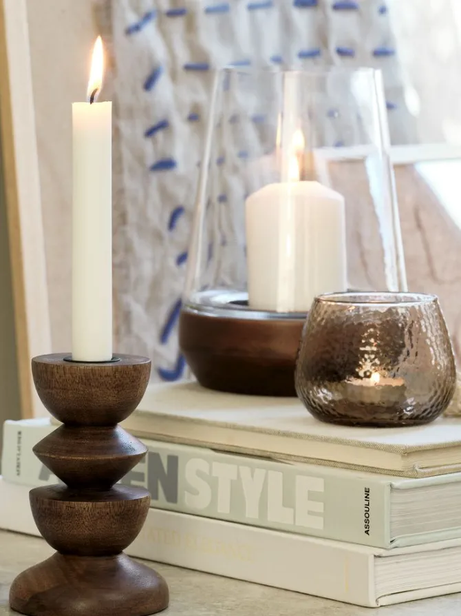 Hurricane DARIUS Ø15xH21cm klar/brun