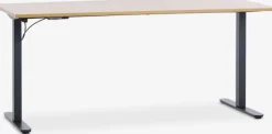 Hæve sænkebord SVANEKE 80x160 egefarve/sort