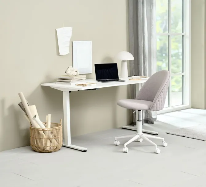 Hæve sænkebord SVANEKE 70x140 hvid