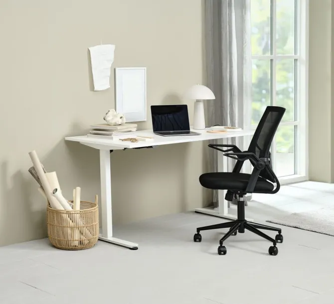 Hæve sænkebord SVANEKE 60x120 hvid