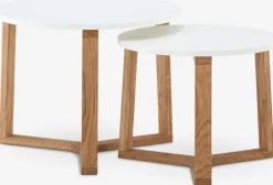 Indskudsborde SVENSTRUP hvid/eg 2 stk.