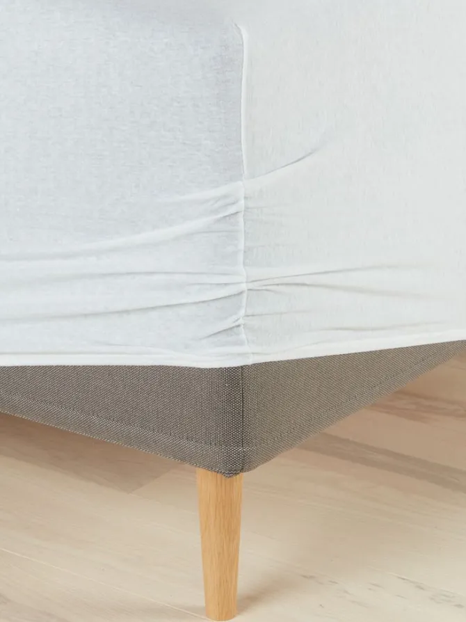 Jersey faconlagen JENNY 90x200x35 hvid