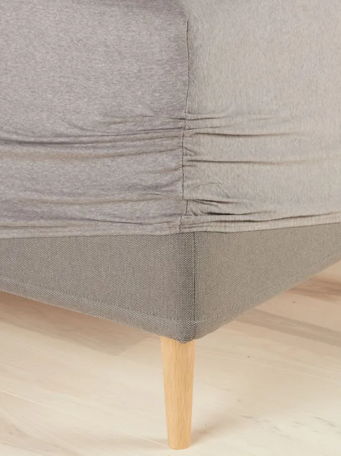 Jersey faconlagen JENNY 90x200x35 grå melange