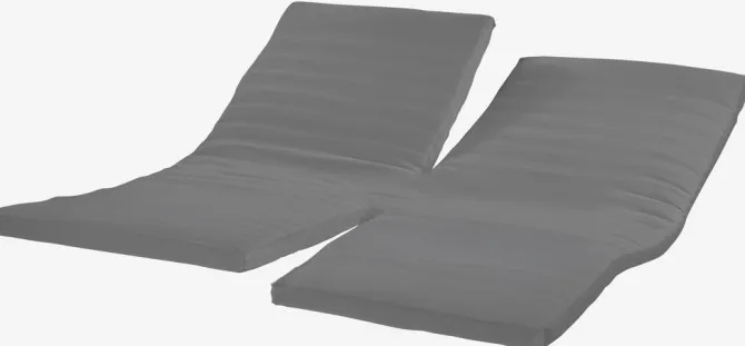 Jersey kuvertlagen ADA 180x200x6-10cm 2-split grå