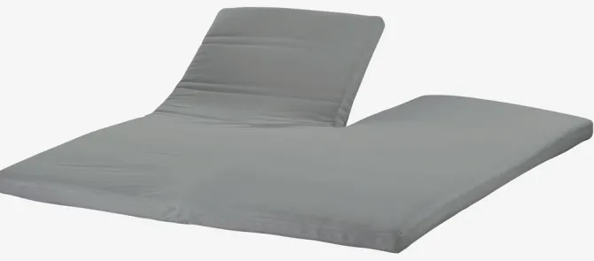 Jersey kuvertlagen ADA 180x200x6-10cm 1-split grå