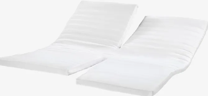 Jersey kuvertlagen ADA 180x200x6-10cm 2-split hvid