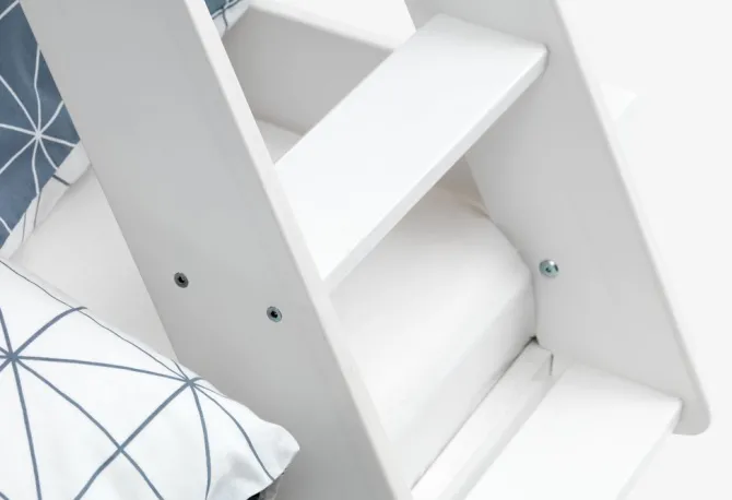 Køjeseng VESTERVIG 80/120x200 inkl. stige hvid