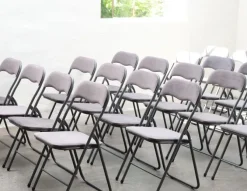 Klapstol VOEL velour mørkegrå