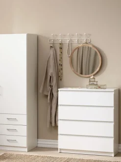 Knagerække GREVINGE 5+5 knager hvid