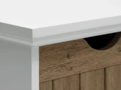 Kommode 3 skuffer OLDEKROG egefarve/hvid