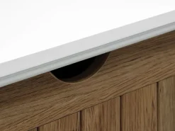 Kommode 6 skuffer OLDEKROG egefarve/hvid