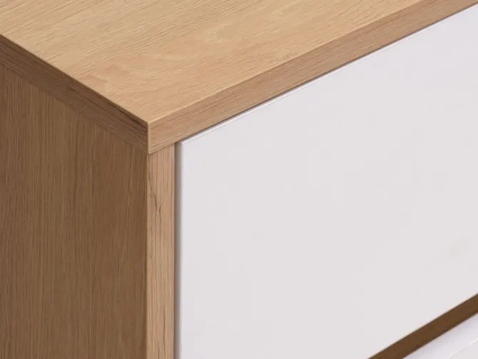 Kommode BILLUND 3+3 hvid/eg