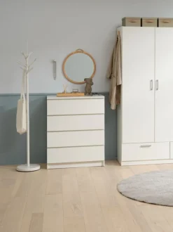 Kommode LIMFJORDEN 4 skuffer hvid