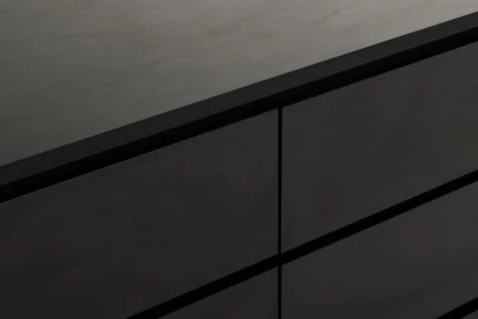 Kommode LIMFJORDEN 3+3 skuffer sort