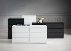 Kommode LIMFJORDEN 4 skuffer sort