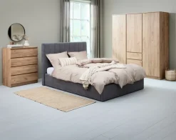 Kommode LIMFJORDEN 4 skuffer eg naturfarve