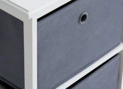 Kommode ODBY 3 kasser hvid/grå