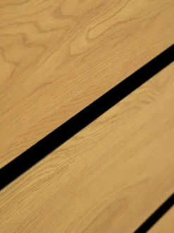 Kommode ODENSE 3 skuffer egefarve/sort