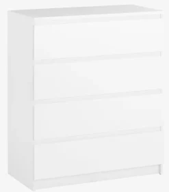 Kommode TANGBJERG 4 skuffer hvid