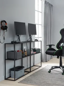 Konsolbord VIRUM 26x80 m/hylde sort