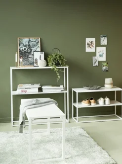 Konsolbord VIRUM 26x80 m/hylde hvid