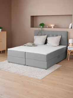 Kontinentalseng 180x200 PLUS C40 m/opbevaring Grå-23