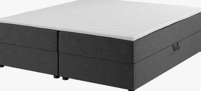 Kontinentalseng 180x200 PLUS C40 m/opbevaring Grå-40