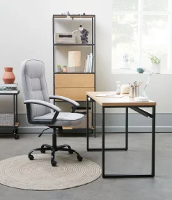 Kontorstol SKODSBORG gråt stof/sort