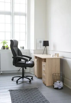 Kontorstol TAMDRUP memory foam sort kunstlæder