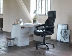 Kontorstol TAMDRUP memory foam sort kunstlæder