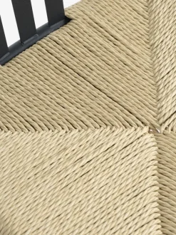 KRONDAL Ø110 bord marmor + 4 JYDERUP sort/natur