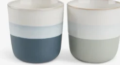 Krus FREDERIK 20cl blå/grøn 2 stk/pk