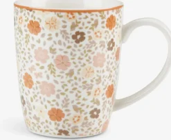 Krus VETLE Ø8xH10cm 35cl m/blomster