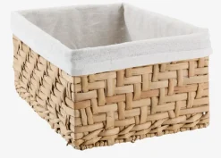 Kurv EJNO B22xL31xH15cm m/naturfarvet stof
