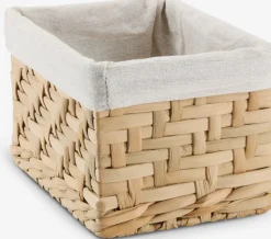 Kurv EJNO B16xL22xH14cm m/naturfarvet stof