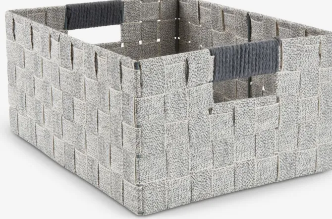 Kurv HALVDAN B25xL33xH15cm grå