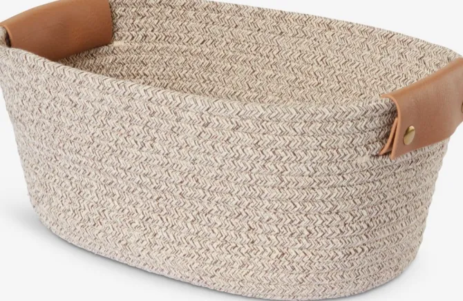 Kurv KARLJOHAN B24xL32xH15cm grå